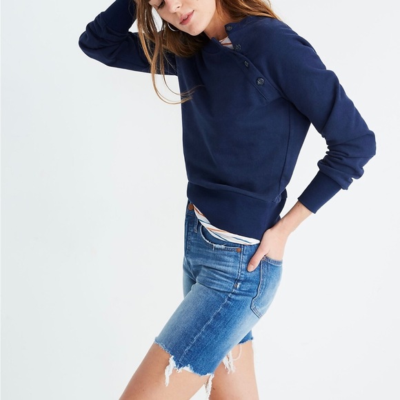 Madewell High Rise Mid Length Denim Shorts in Erwin Wash size 25 - Picture 10 of 11